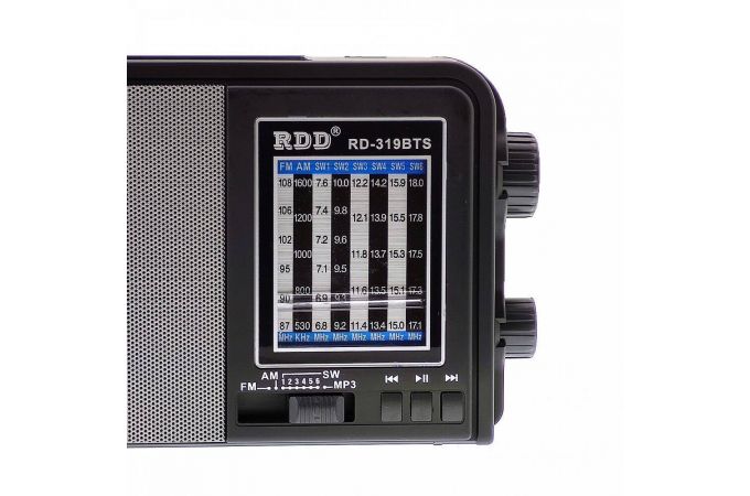 Радиоприёмник RDD RD-319BTS аккумуляторный (USB,TF,Bluetooth, солнч. панель)
