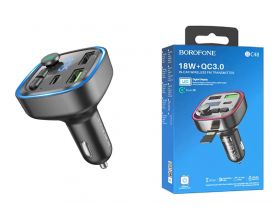 FM-Модулятор BOROFONE BC48 Broad QC3.0 car BT FM transmitter