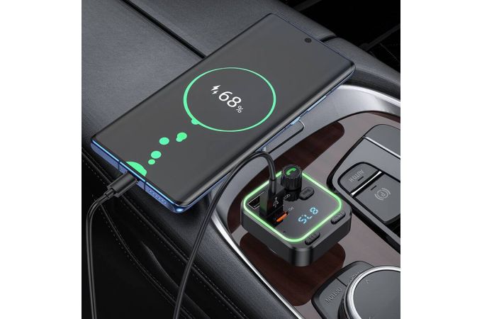 FM-Модулятор BOROFONE BC53 Higway PD20W + QC3.0 car BT FM transmitter