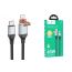 Кабель USB Type-C - USB Type-C HOCO U128 Viking 60W (черный) 1м  (2 в 1 дополнительный порт USB-A)