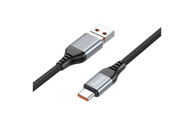 Кабель USB Type-C - USB Type-C HOCO U128 Viking 60W (черный) 1м  (2 в 1 дополнительный порт USB-A)
