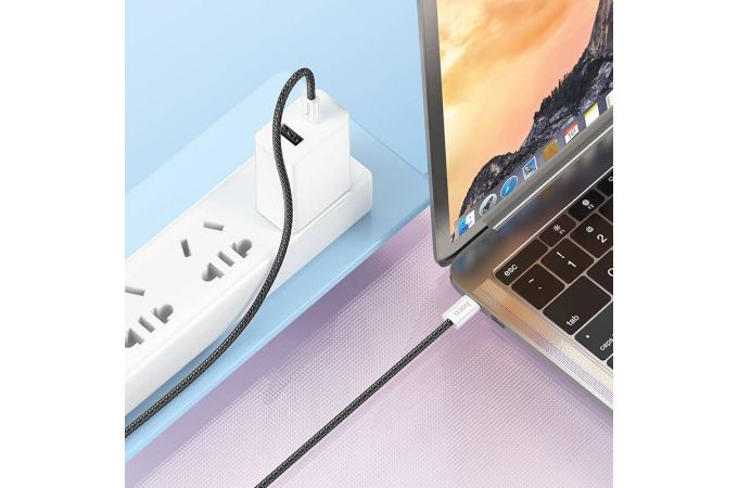 Кабель USB Type-C - USB Type-C HOCO X104 PD60W (черный) 1м