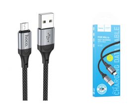 Кабель USB - MicroUSB HOCO X102 (черный) 1м