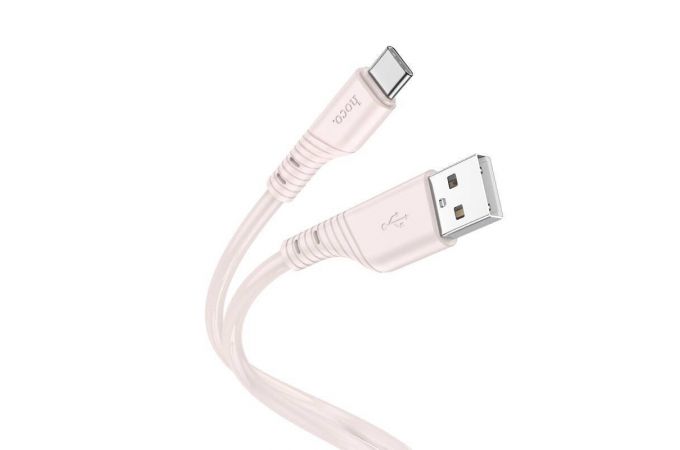 Кабель USB - USB Type-C HOCO X97 (светло-розовый) 1м силиконовый