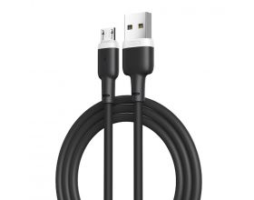 Кабель USB - MicroUSB XO NB208 2.4A Liquid Silicone Black