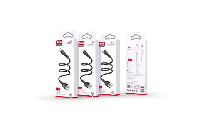 Кабель USB - Lightning XO NB230 2.4A Rock Series Black