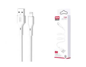 Кабель USB - Lightning XO NB230 2.4A Rock Series White