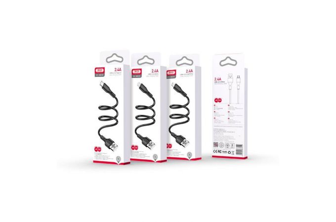 Кабель USB - MicroUSB XO NB230 2.4A Rock Series Black