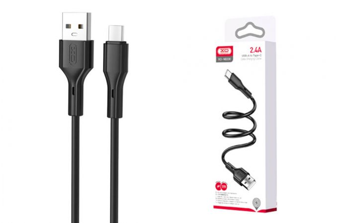 Кабель USB - USB Type-C XO NB230 2.4A Rock Series Black