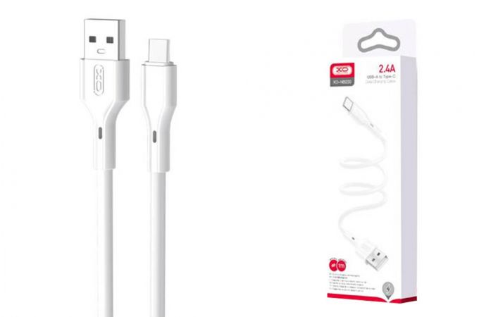 Кабель USB - USB Type-C XO NB230 2.4A Rock Series White