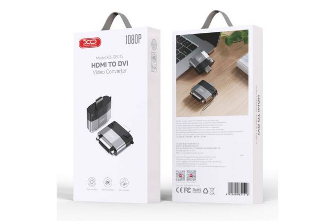 Конвертер XO GB013 HDMI to DVI female Tranish