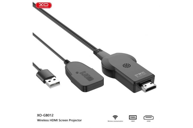 Ресивер Wi-Fi XO GB012 Wireless wifi Connection HDMI HD Screen Thrower (черный)