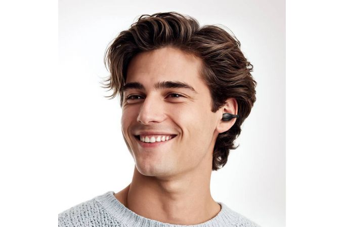 Наушники вакуумные беспроводные HOCO EA9 Clear sound clip-on true wireless BT headset (черный)