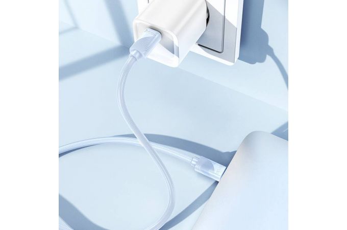 Кабель USB Type-C - USB Type-C HOCO X114 (голубой) 1м