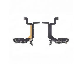 Шлейф с разъемом зарядки iPhone 14 Pro Max Оригинал IC (Черный)