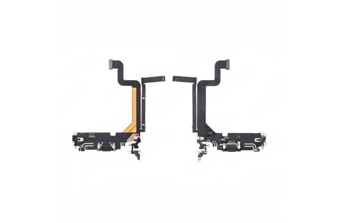 Шлейф с разъемом зарядки iPhone 14 Pro Max Оригинал IC (Черный)