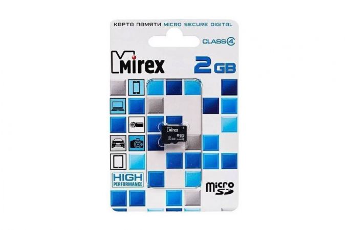 Карта памяти Mirex 2GB MicroSD без адаптера