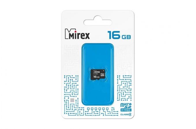 Карта памяти Mirex 16GB MicroSD (Сlass4) без адаптера