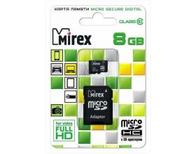 Карта памяти Mirex 4GB MicroSD (Сlass10) с адаптером