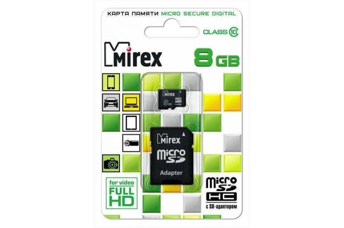 Карта памяти Mirex 4GB MicroSD (Сlass10) с адаптером