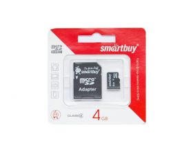 Карта памяти Smartbay 4GB MicroSD (10 class)  без адаптера/c адаптером