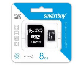 Карта памяти Smartbay 8GB MicroSD (10 class) без адаптера/с адаптером