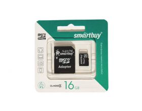 Карта памяти Smartbay 16GB MicroSD (4 class) с адаптером