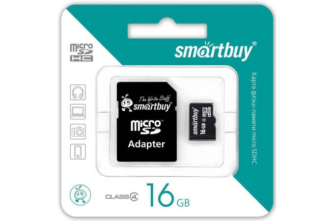 Карта памяти Smartbay 16GB MicroSD (10 class) с адаптером/без адаптера