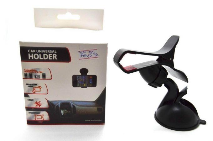 Держатель автомобильный для телефона KS-007 прищепка на шарнирном механизме (поврежденная упаковка)