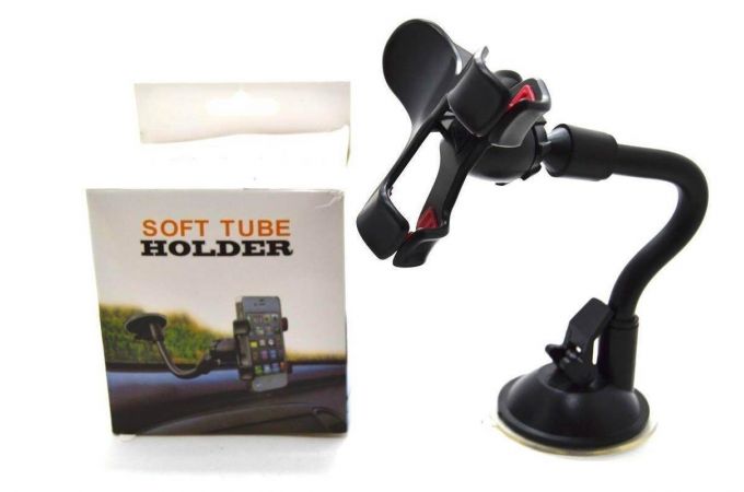 Держатель автомобильный для телефона для mobile/MP3/MP4/GPS прищепка длинный с гибкой ножкой (поврежденная упаковка)