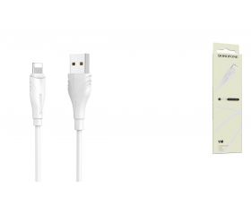 Кабель USB - Lightning BOROFONE BX18, 2,4A (белый) 1м