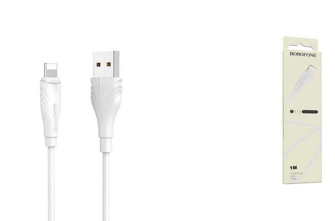 Кабель USB - Lightning BOROFONE BX18, 2,4A (белый) 1м