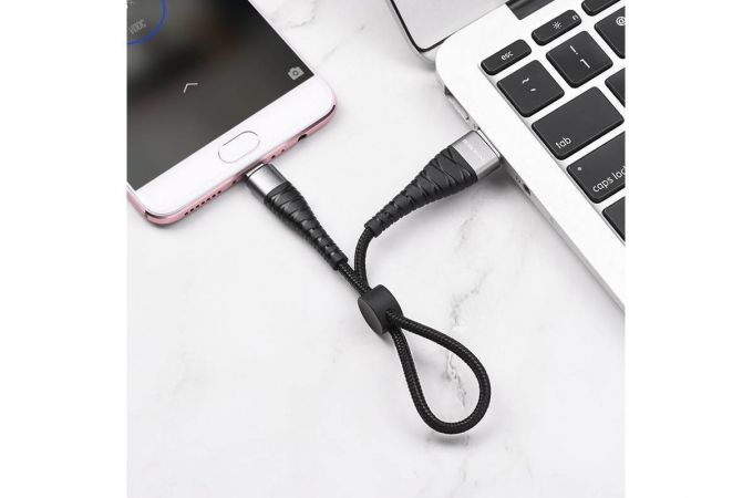 Кабель USB - MicroUSB BOROFONE BX32 2.4A (черный) 1м (в оплетке)
