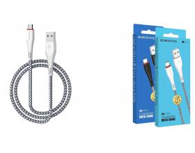 Кабель USB - MicroUSB BOROFONE BX25 2A (белый) 1м (в оплетке)