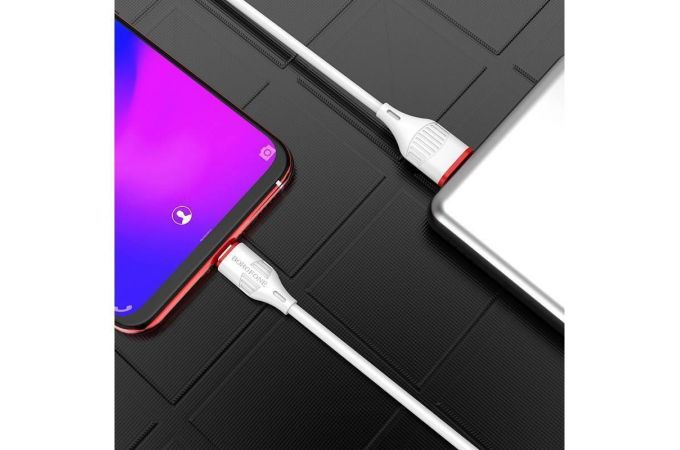 Кабель USB - MicroUSB BOROFONE BX17 2A (белый) 1м