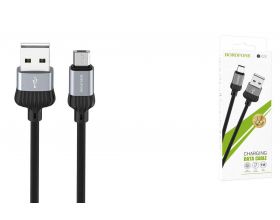 Кабель USB - MicroUSB BOROFONE BX28 2A (серый) 1м