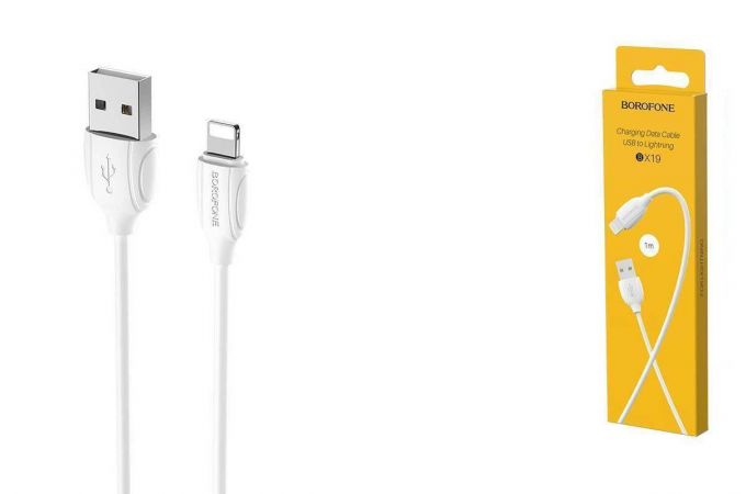 Кабель USB - Lightning BOROFONE BX19, 2,4A (белый) 1м