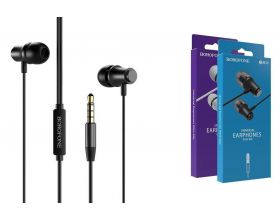 Наушники вакуумные проводные BOROFONE BM29 Gratified Universal earphones (черный)