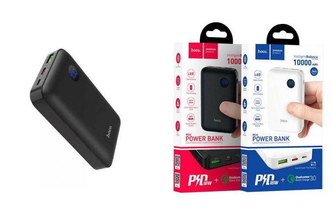 Универсальный дополнительный аккумулятор Power Bank HOCO J44 PD+QC3.0 (10000 mAh) (черный)