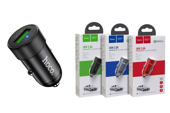Автомобильное зарядное устройство АЗУ USB HOCO Z32A Flash power Fully compatible (черный)