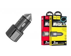 Автомобильное зарядное устройство АЗУ 2USB HOCO Z33 Sword double port multi-function (серый)