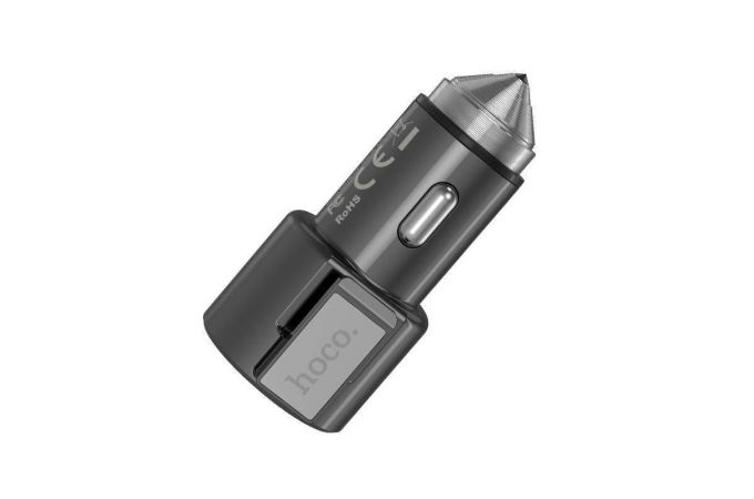 Автомобильное зарядное устройство АЗУ 2USB HOCO Z33 Sword double port multi-function (серый)