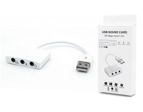 Звуковая карта USB внешняя адаптер USB2.0 --> 3 x Jack3.5