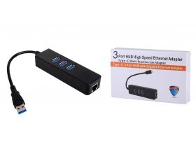 Разветвитель USB HUB USB3.0 (M) --> 3 x USB3.0 (F) + RJ45 (F) (1/217)