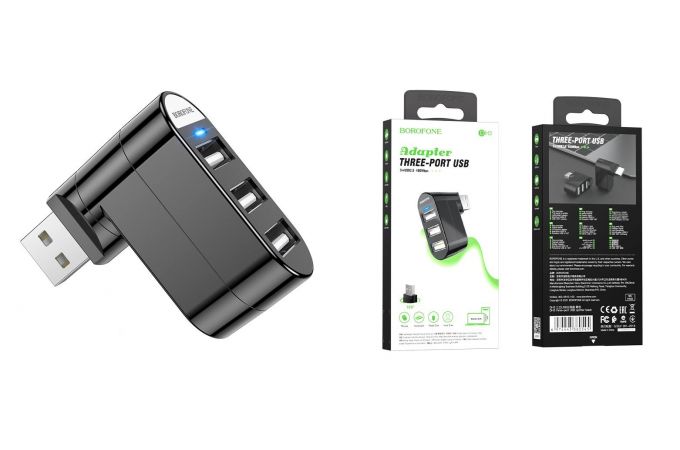 Разветвитель USB HUB Type-C (M) --> 3xUSB2.0 BOROFONE DH3