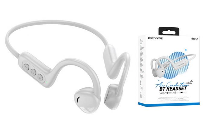 Наушники вакуумные беспроводные BOROFONE BE57 Charm air wireless BT headset Bluetooth (серый)