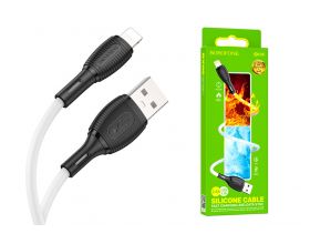 Кабель USB - Lightning BOROFONE BX86 2,4A (белый) 1м (силиконовый)