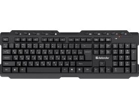 Клавиатура беспроводная Defender Element HB-195 RU черный мультимедиа