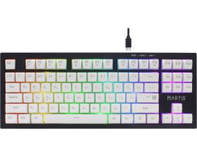 Клавиатура игровая Defender Harpie GK-401 RU черн-белый 87 клавиш / радужная подсветка / кабель 1,5м.