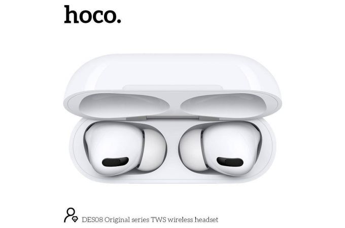 Наушники вакуумные беспроводные HOCO DES08 TWS wireless headset Bluetooth (белый)